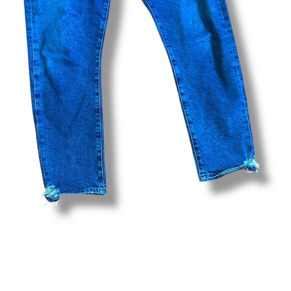 AGOLDE Toni Straight Ankle Jeans Medium Wash Distressed Size 27 Revolve - Picture 5 of 13